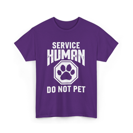 Service Human Do Not Pet T-Shirt - Purple