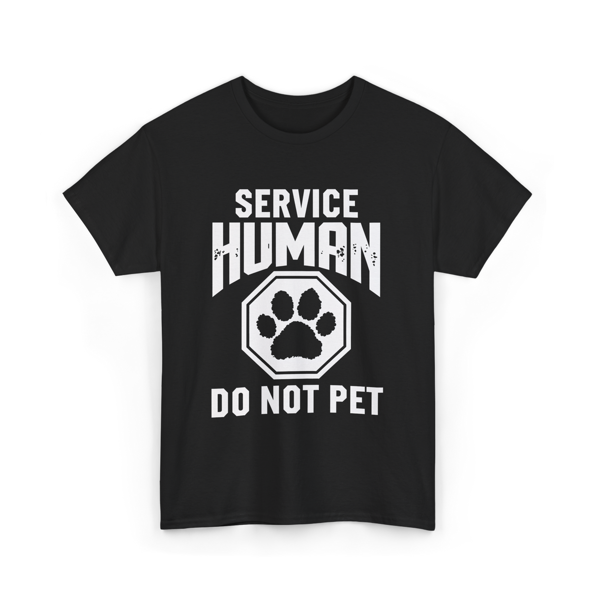 Service Human Do Not Pet T-Shirt - Black