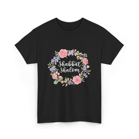 Shabbat Shalom Jewish Celebration T-Shirt - Black