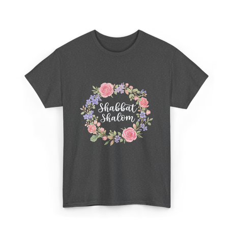 Shabbat Shalom Jewish Celebration T-Shirt - Dark Heather