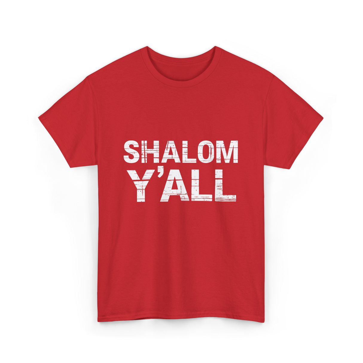 Shalom Y'all Jewish Culture T-Shirt - Red