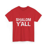 Shalom Y'all Jewish Culture T-Shirt - Red