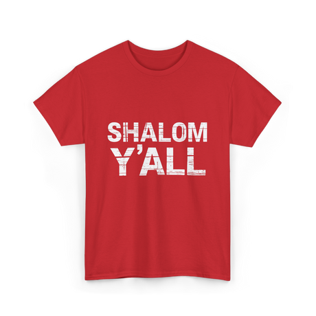 Shalom Y'all Jewish Culture T-Shirt - Red