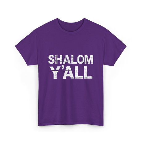 Shalom Y'all Jewish Culture T-Shirt - Purple