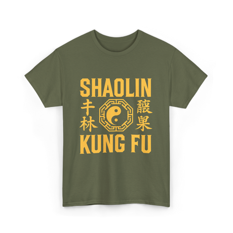 Shaolin Kung Fu Martial Arts Kung Fu T-Shirt - Military Green