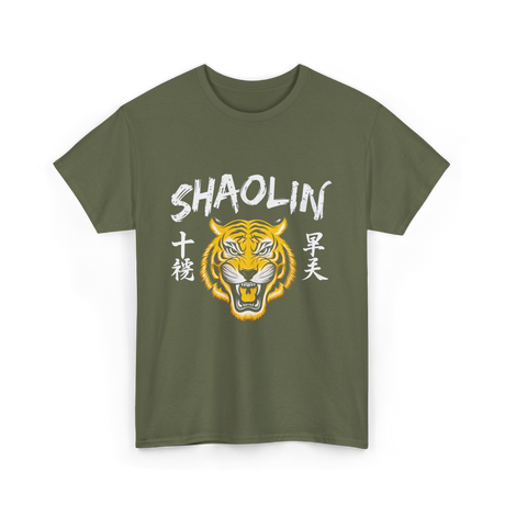 Shaolin Tiger Martial Arts Wushu T-Shirt - Military Green