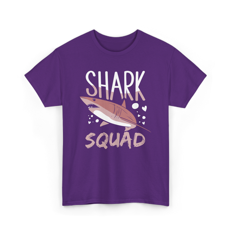 Shark Squad Shark Lover Marine Life T-Shirt - Purple