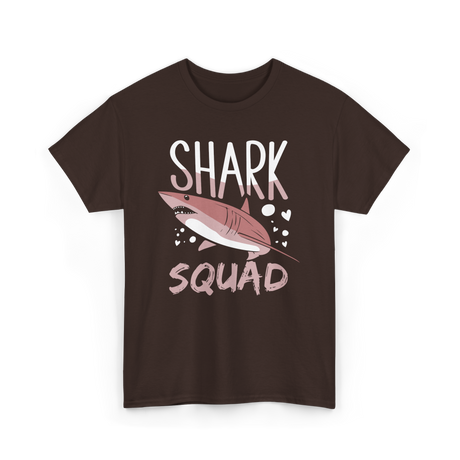 Shark Squad Shark Lover Marine Life T-Shirt - Dark Chocolate