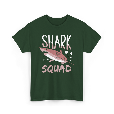 Shark Squad Shark Lover Marine Life T-Shirt - Forest Green