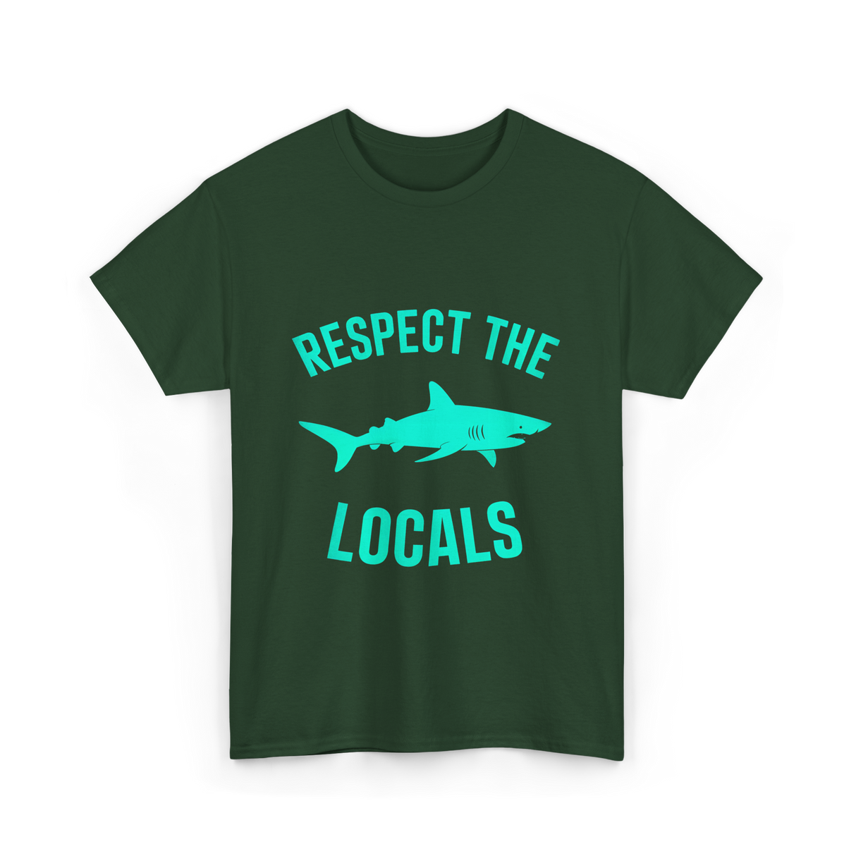 Shark Locals T-Shirt - Forest Green