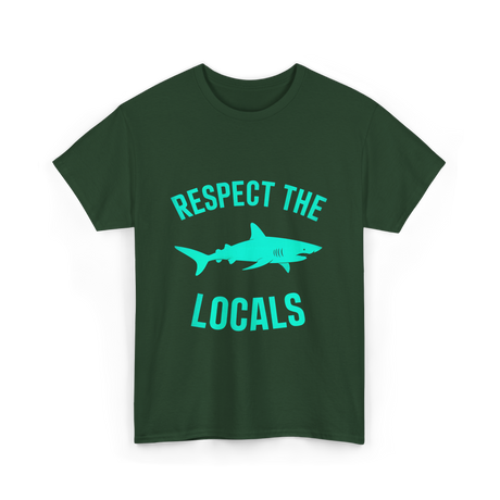 Shark Locals T-Shirt - Forest Green