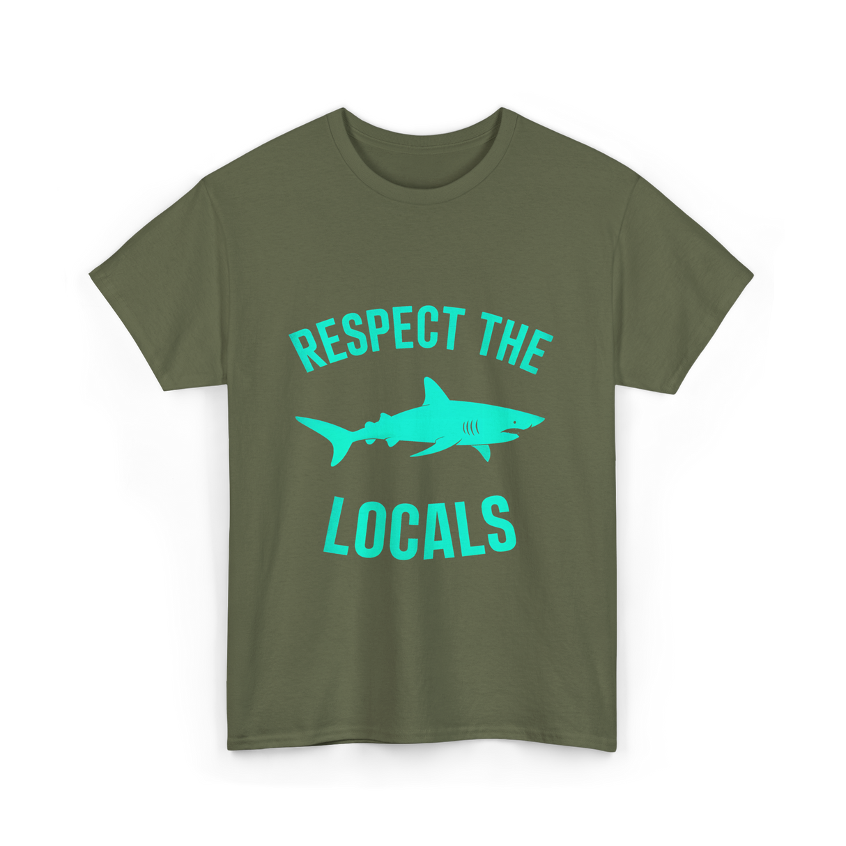 Shark Locals T-Shirt - Military Green