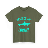 Shark Locals T-Shirt - Military Green