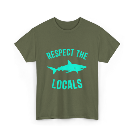 Shark Locals T-Shirt - Military Green