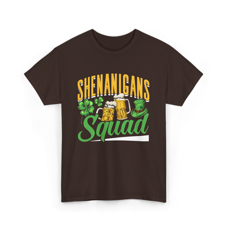 Shenanigans Squad St Patricks Day T-Shirt - Dark Chocolate