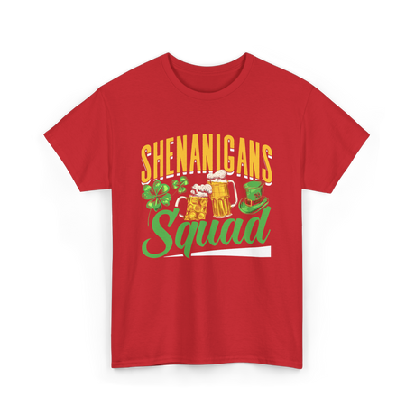 Shenanigans Squad St Patricks Day T-Shirt - Red