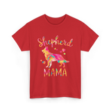 Shepherd Mama Colorful Shepherd T-Shirt - Red
