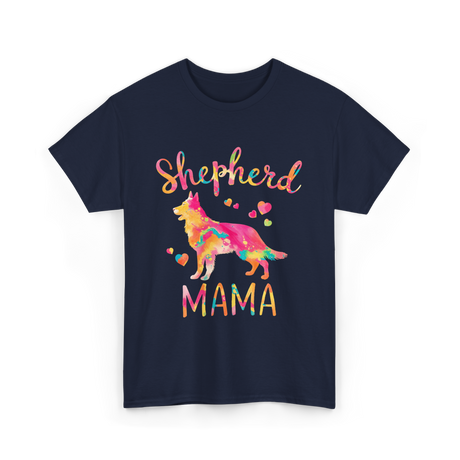 Shepherd Mama Colorful Shepherd T-Shirt - Navy