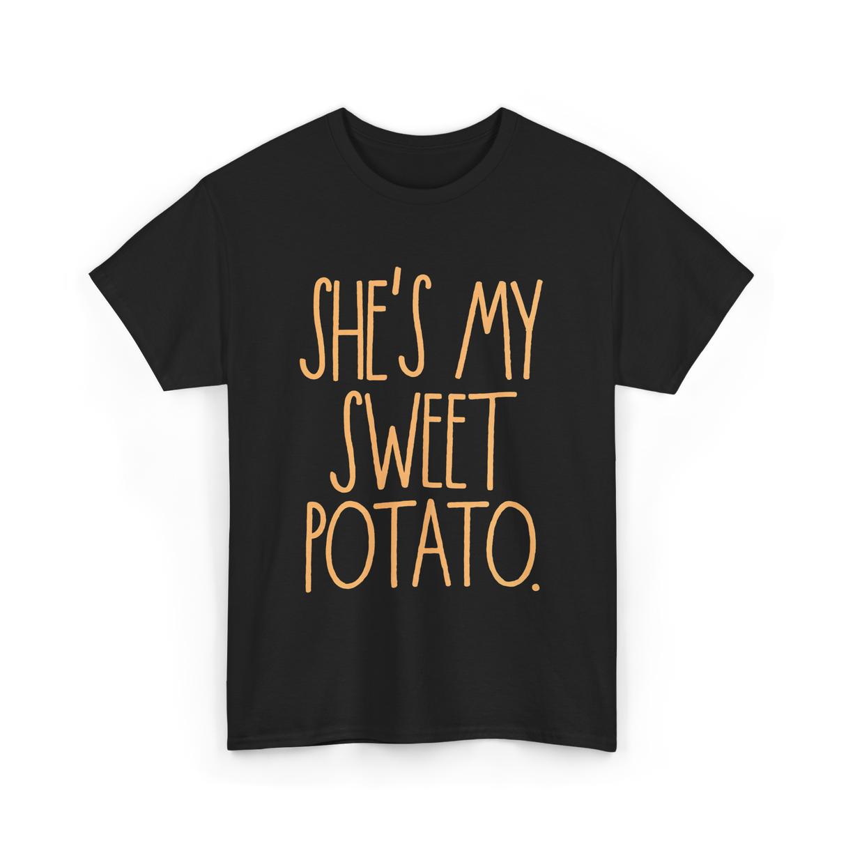 She's My Sweet Potato Couple T-Shirt - Black