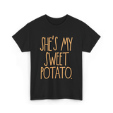 She's My Sweet Potato Couple T-Shirt - Black