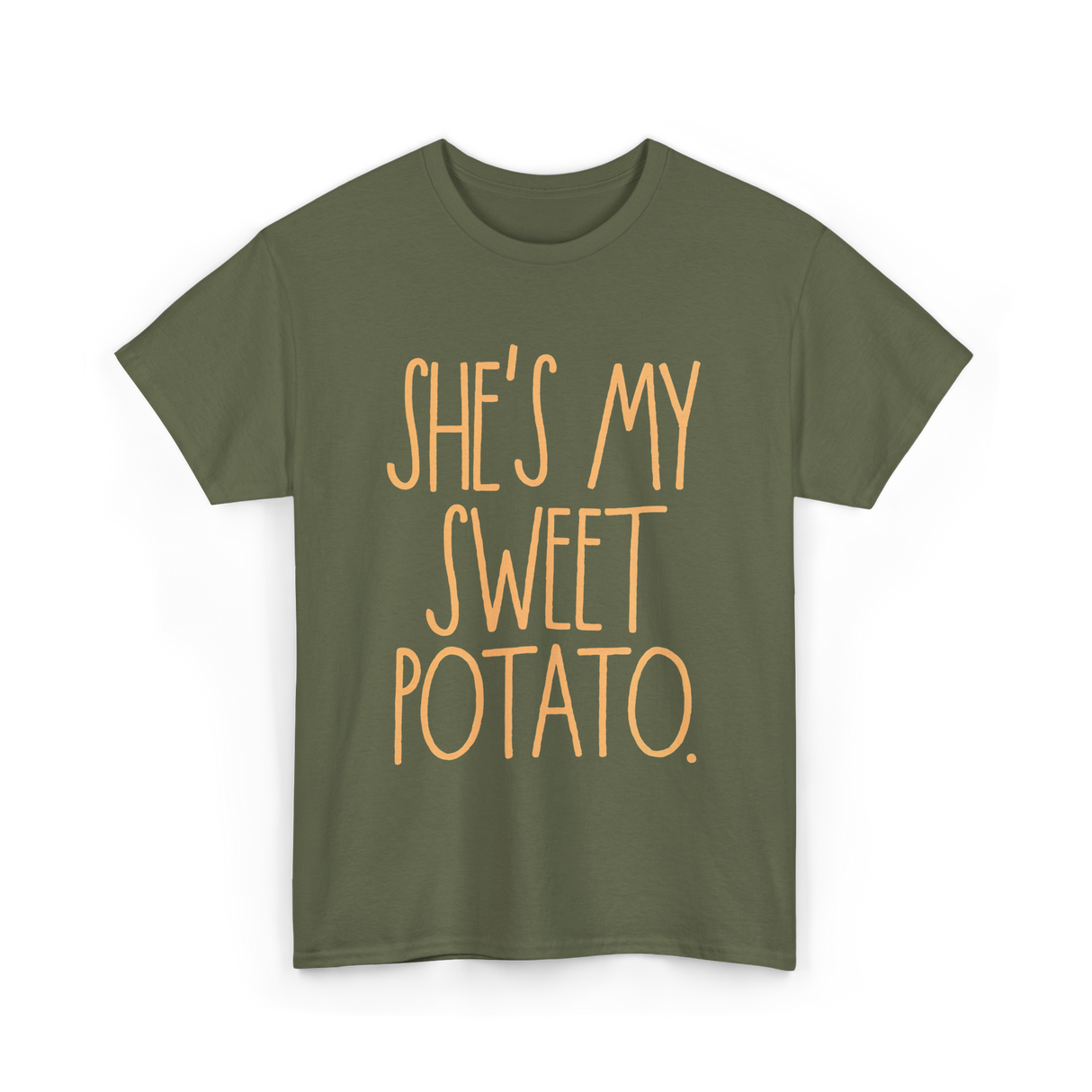 She's My Sweet Potato Couple T-Shirt - Military Green