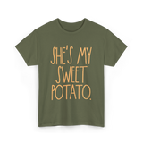 She's My Sweet Potato Couple T-Shirt - Military Green