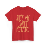 She's My Sweet Potato Couple T-Shirt - Red