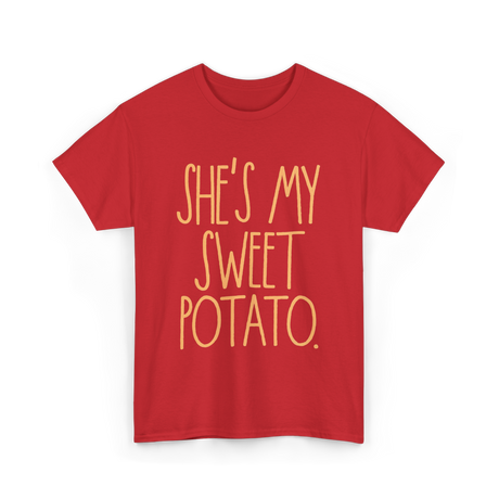 She's My Sweet Potato Couple T-Shirt - Red