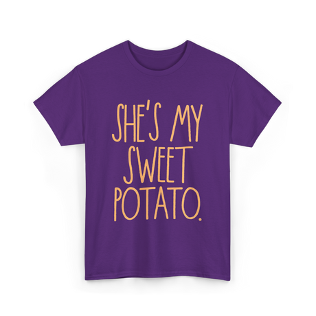 She's My Sweet Potato Couple T-Shirt - Purple