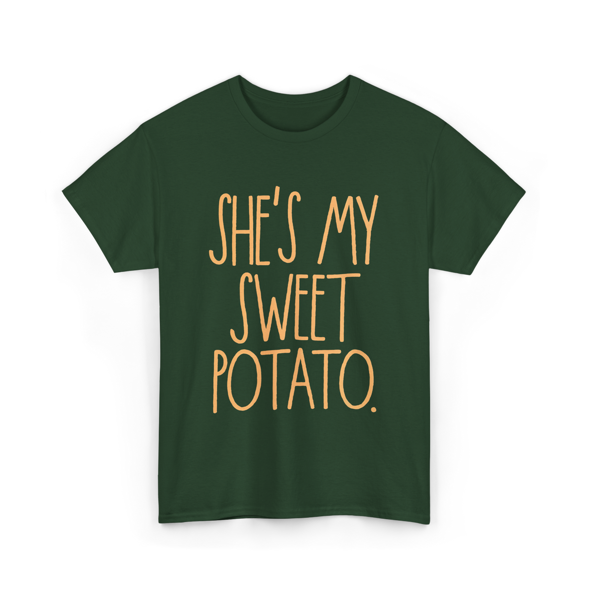 She's My Sweet Potato Couple T-Shirt - Forest Green