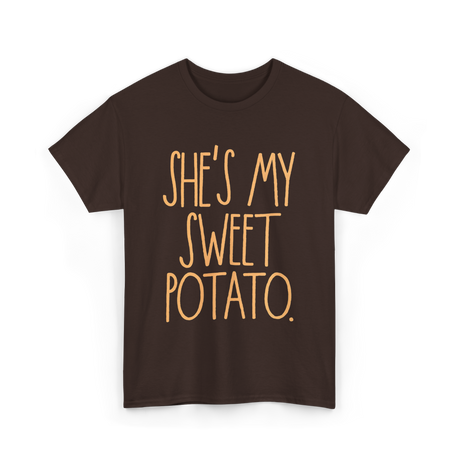 She's My Sweet Potato Couple T-Shirt - Dark Chocolate