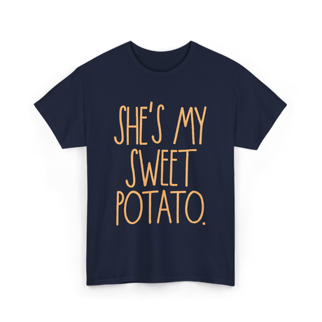 She's My Sweet Potato Couple T-Shirt - Navy