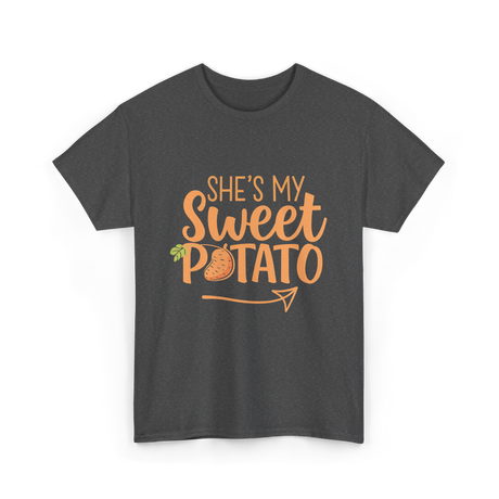 She's My Sweet Potato Thanksgiving T-Shirt - Dark Heather