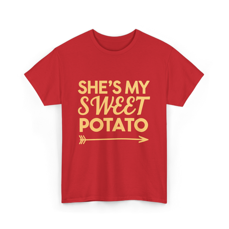 Shes My Sweet Potato Thanksgiving T-Shirt - Red