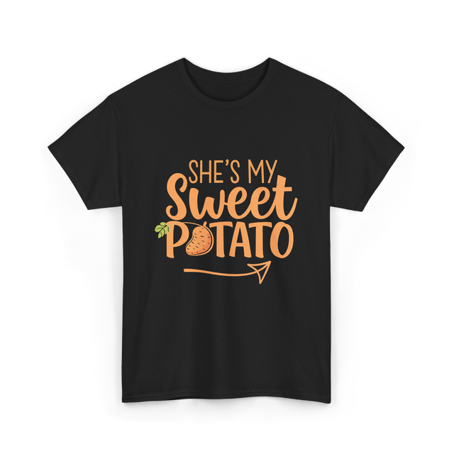 She's My Sweet Potato Thanksgiving T-Shirt - Black