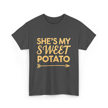 Shes My Sweet Potato Thanksgiving T-Shirt - Dark Heather