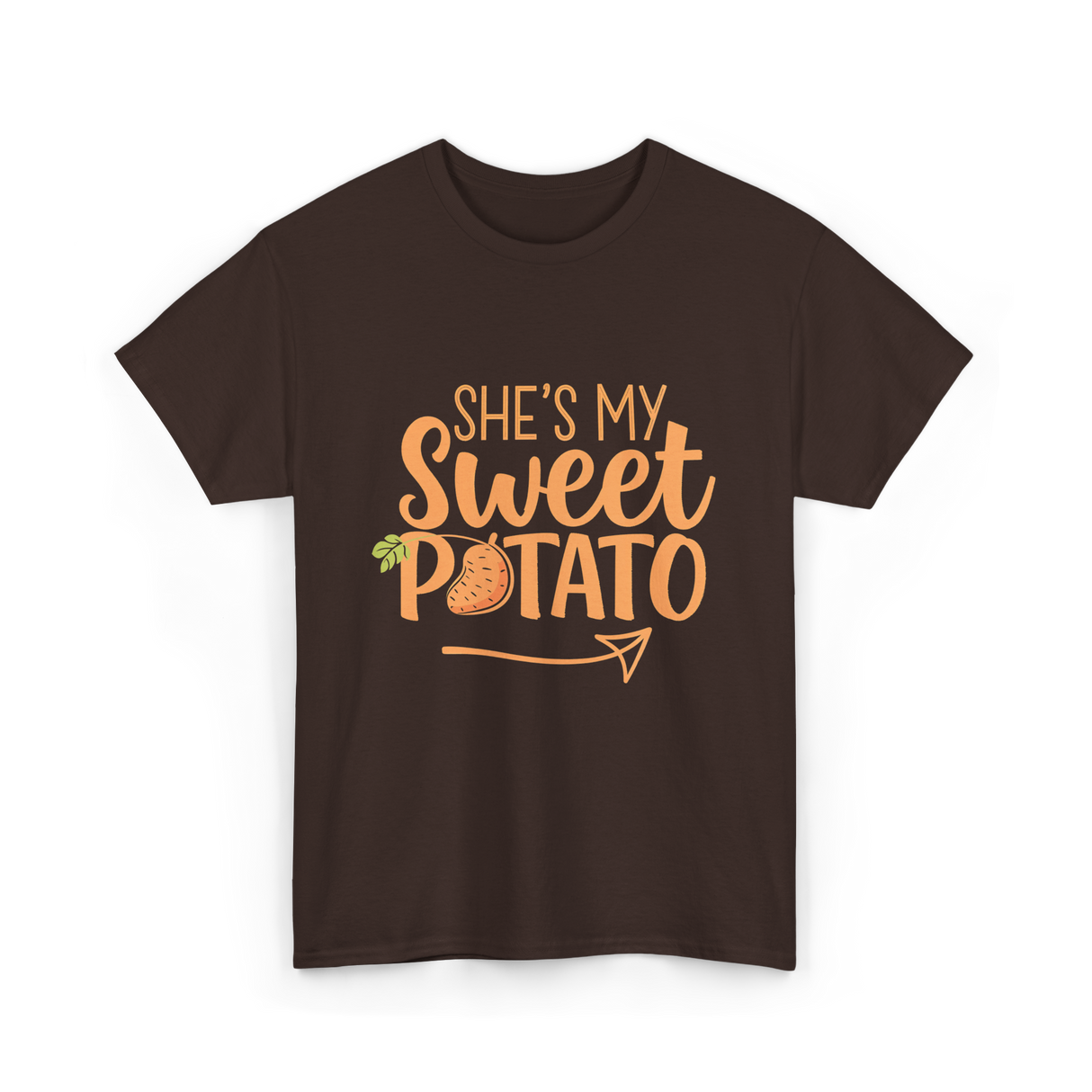 She's My Sweet Potato Thanksgiving T-Shirt - Dark Chocolate