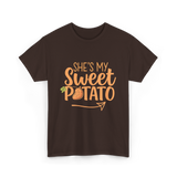 She's My Sweet Potato Thanksgiving T-Shirt - Dark Chocolate