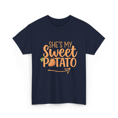 She's My Sweet Potato Thanksgiving T-Shirt - Navy