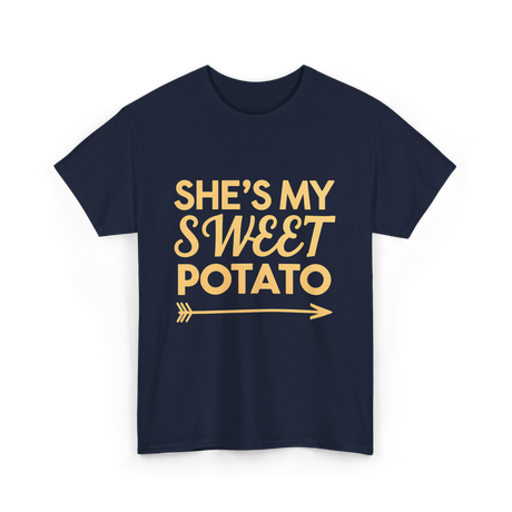 Shes My Sweet Potato Thanksgiving T-Shirt - Navy