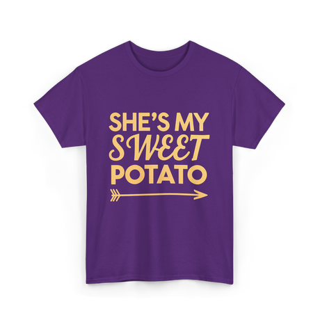 Shes My Sweet Potato Thanksgiving T-Shirt - Purple