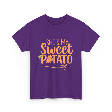 She's My Sweet Potato Thanksgiving T-Shirt - Purple