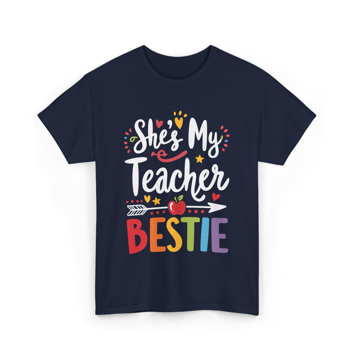 She's My Teacher Bestie T-Shirt - Navy