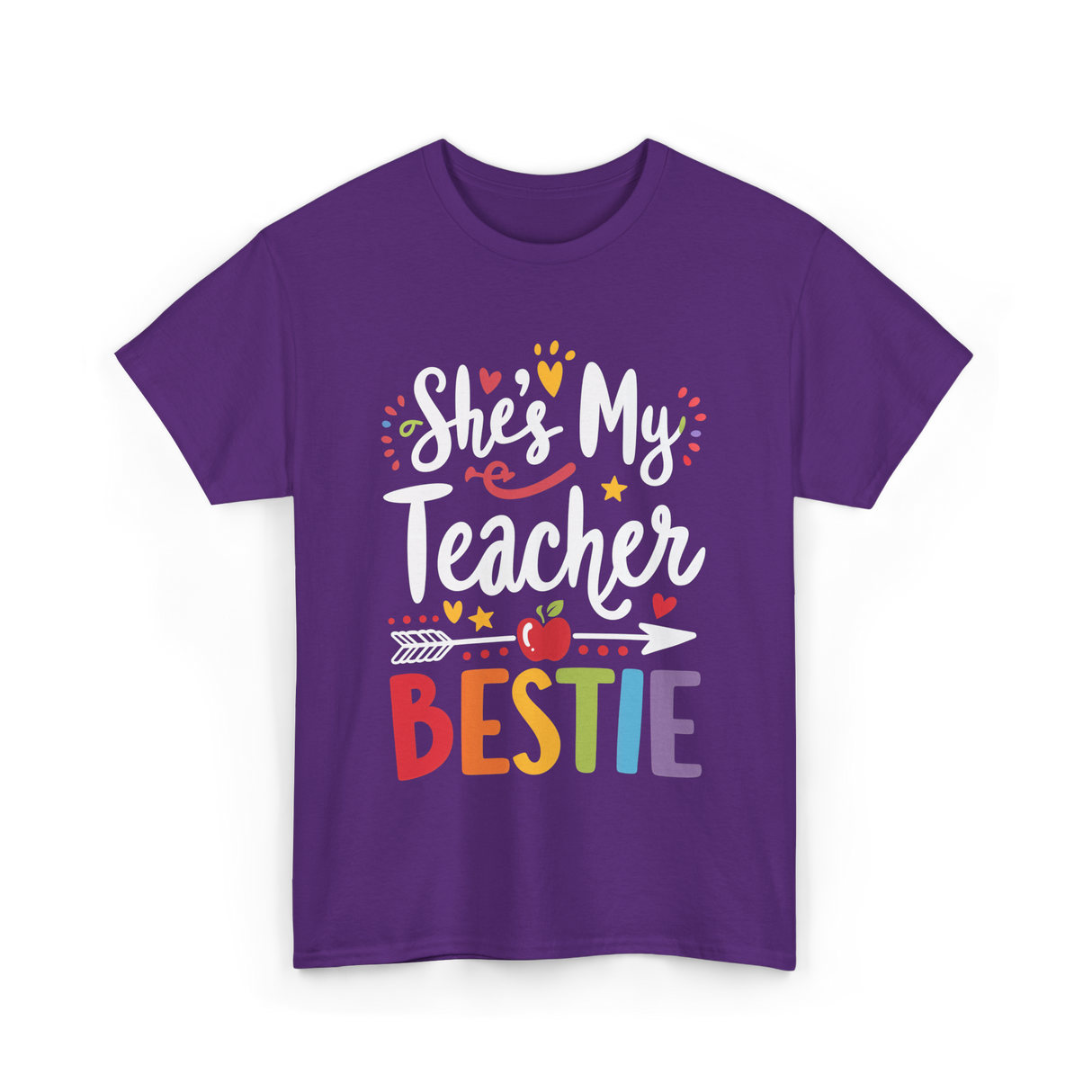 She's My Teacher Bestie T-Shirt - Purple