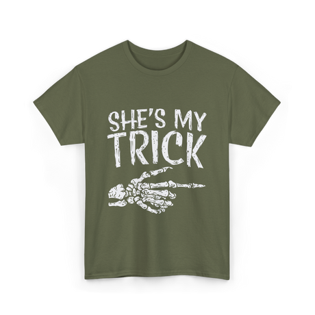 She's My Trick Skeleton T-Shirt - Military Green