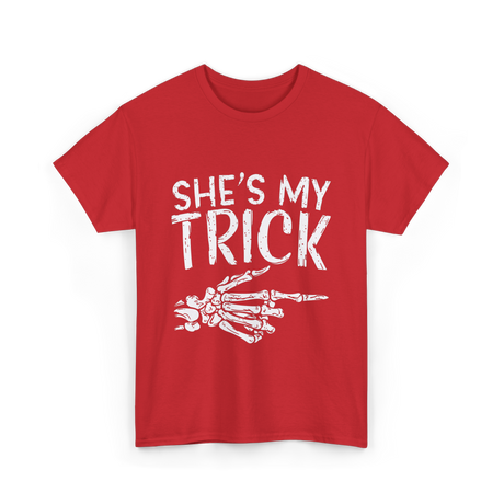 She's My Trick Skeleton T-Shirt - Red