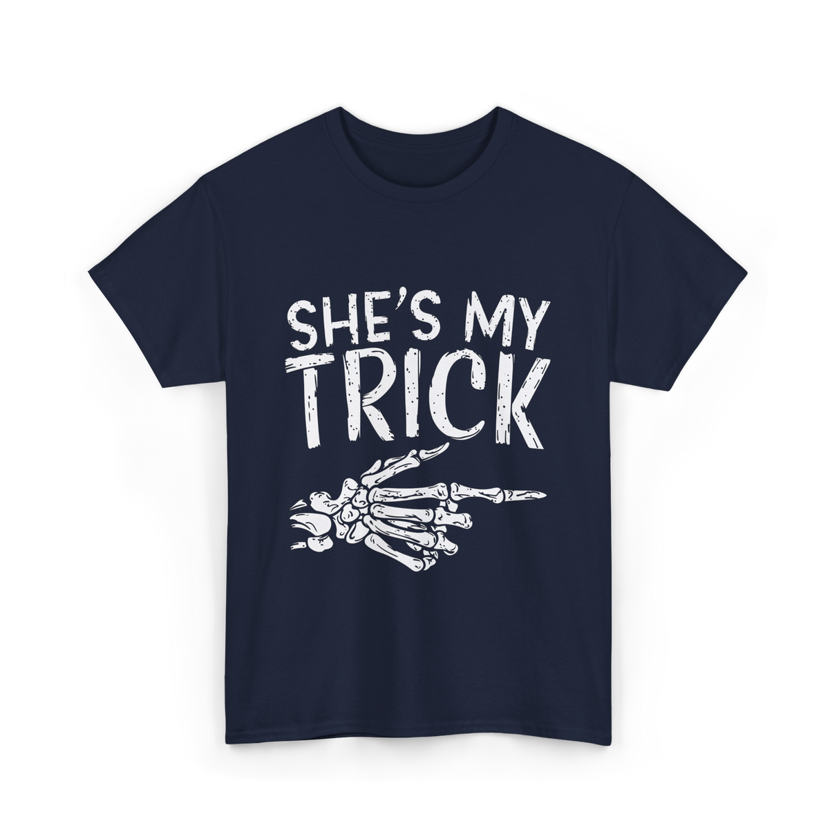 She's My Trick Skeleton T-Shirt - Navy