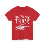 She's My Trick Skeleton T-Shirt - Red