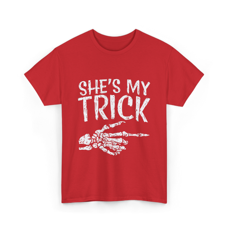 She's My Trick Skeleton T-Shirt - Red