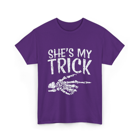 She's My Trick Skeleton T-Shirt - Purple